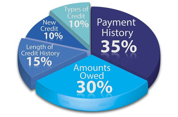 how credit rating works pie chart